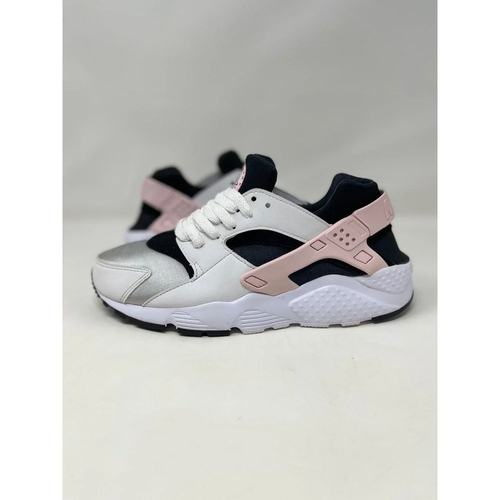 Nike Air Huarache Run GS Kids Size 7Y White Black Pink Excellent Sneakers